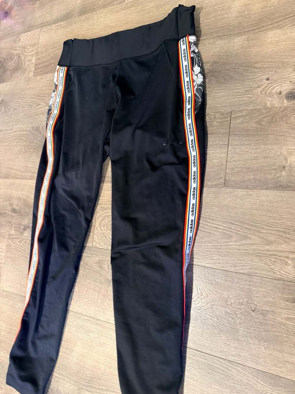 Adidas x The FARM Company Floral Logo Tape Climalite Leggings Size XL - Picture 4 of 12